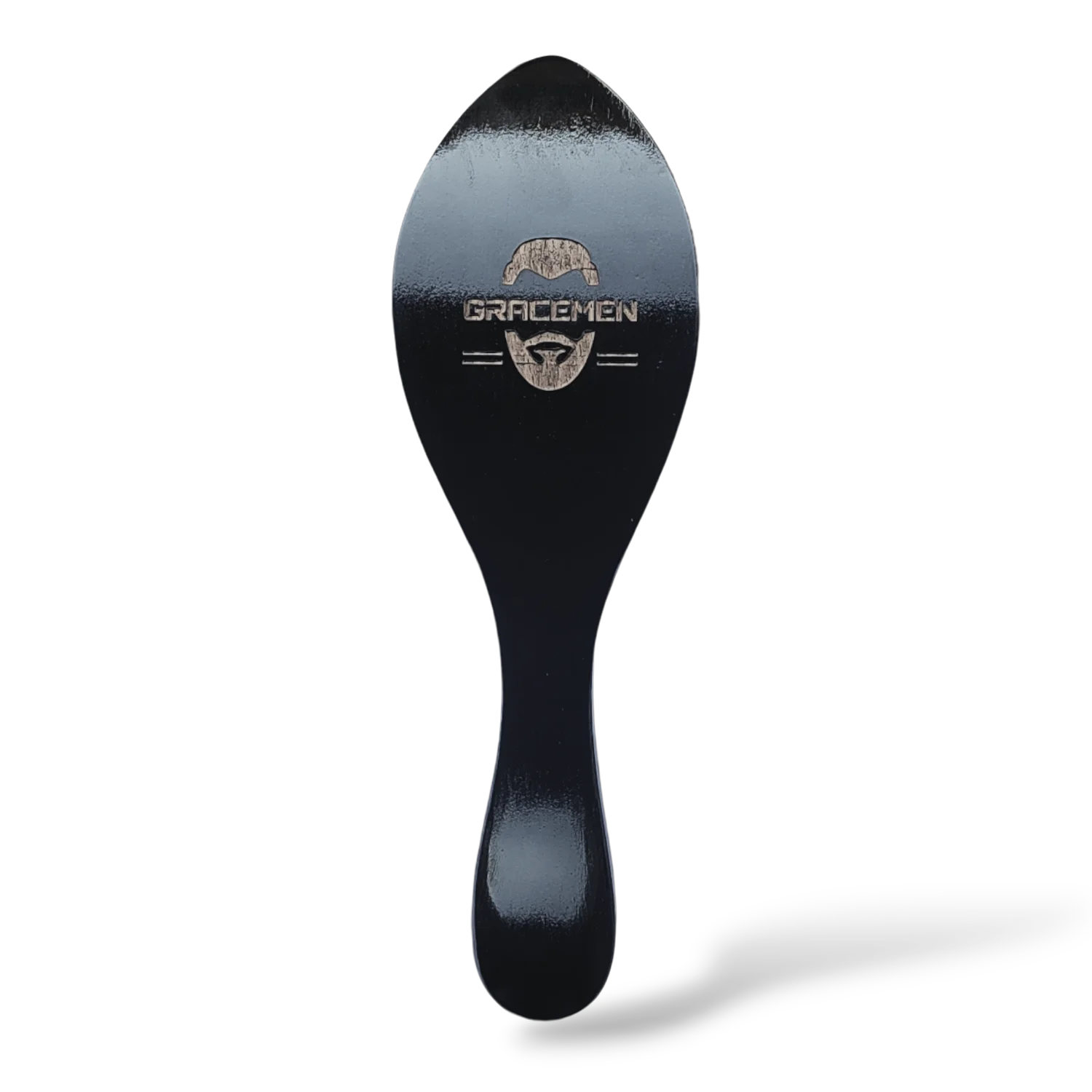 Gracemen 360 Wave Brush for Man Curved Hair Brush Medium Stiffness Black Color Beard Hair Brush for Afro Gentlemen