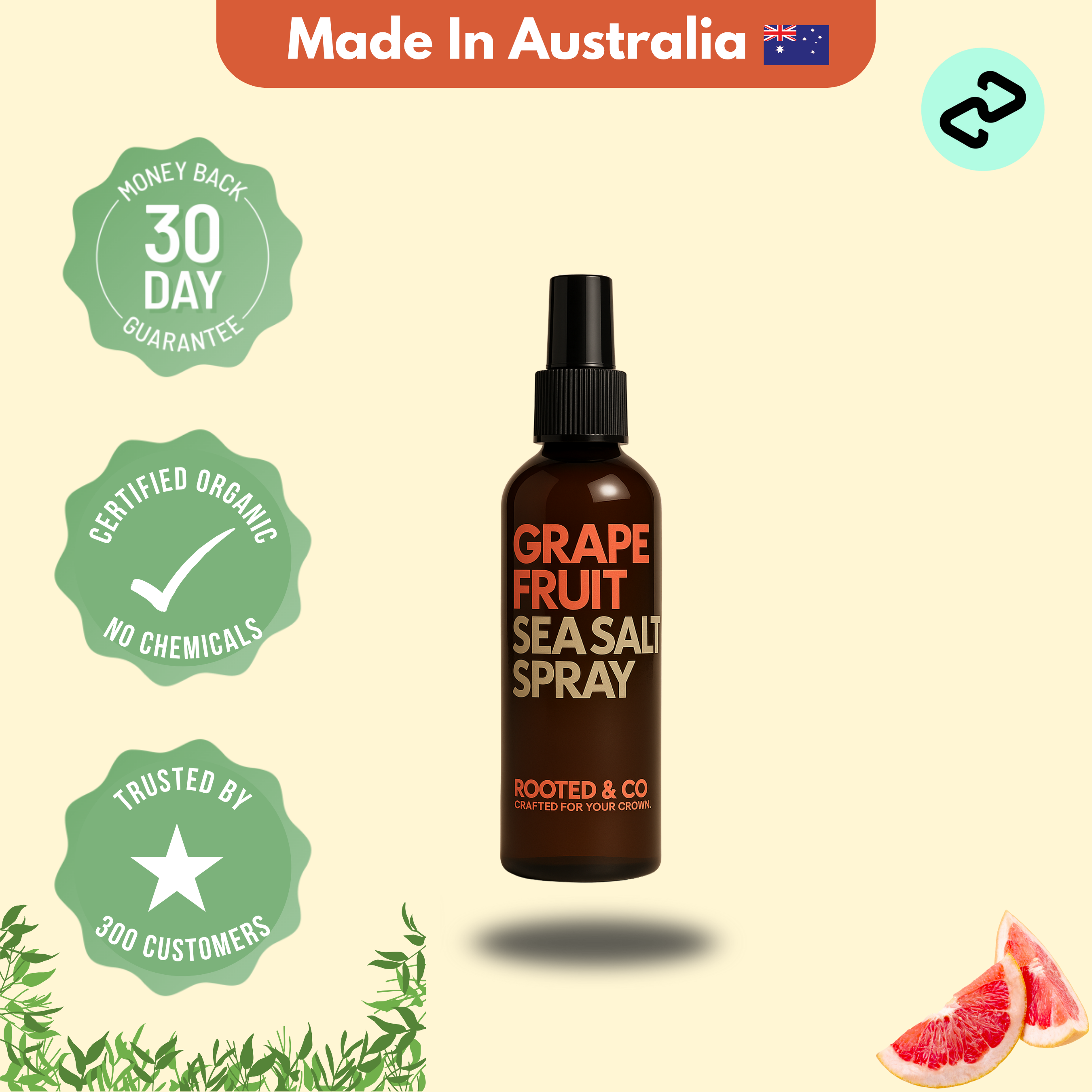 Grapefruit Sea Salt Spray - VITAMIN C IN A BOTTLE – Rooted & co