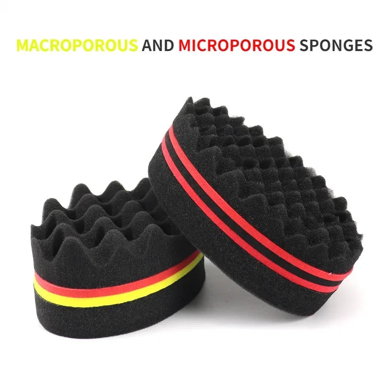Oval Double Sides Magic Twist Hair Brush Sponge Brush For Natural Afro Coil Wave Dread Sponge Brushes Hair Braids Braiding Hair
