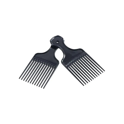 Curly Afro Plastic Fork Hairbrush Wide Teeth Black Insert Hair Combs Professional Massage Pick Comb Barber