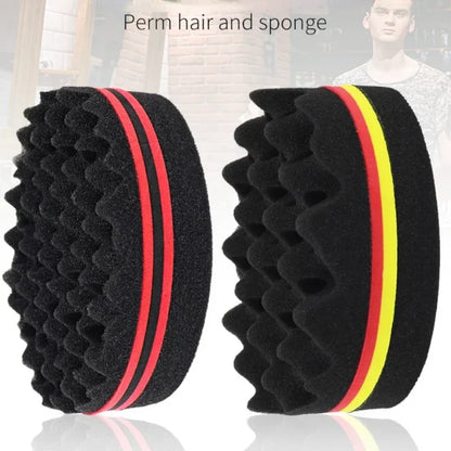 Oval Double Sides Magic Twist Hair Brush Sponge Brush For Natural Afro Coil Wave Dread Sponge Brushes Hair Braids Braiding Hair